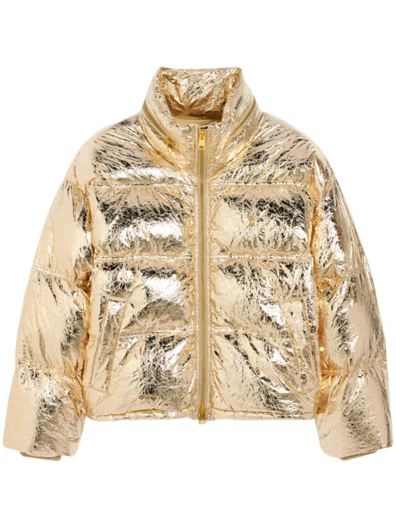 AMI Paris zip-up padded down jacket - Gold von AMI Paris