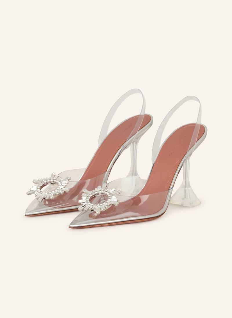 Amina Muaddi Slingpumps Begum weiss von AMINA MUADDI