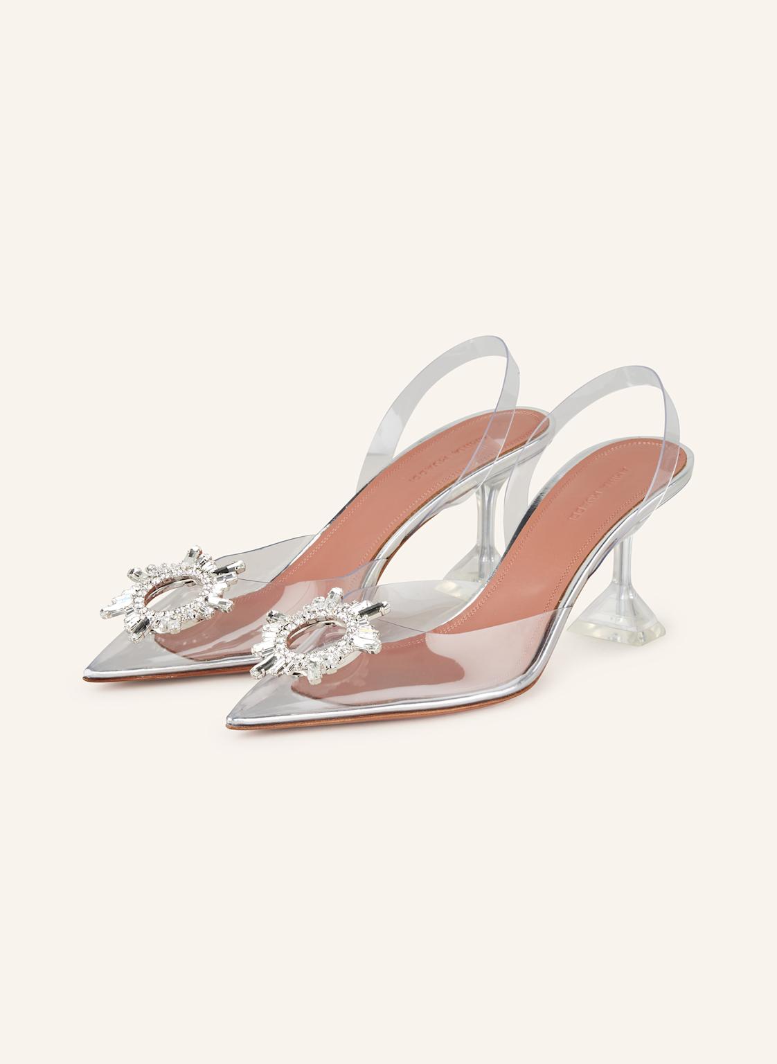 Amina Muaddi Slingpumps Begum weiss von AMINA MUADDI