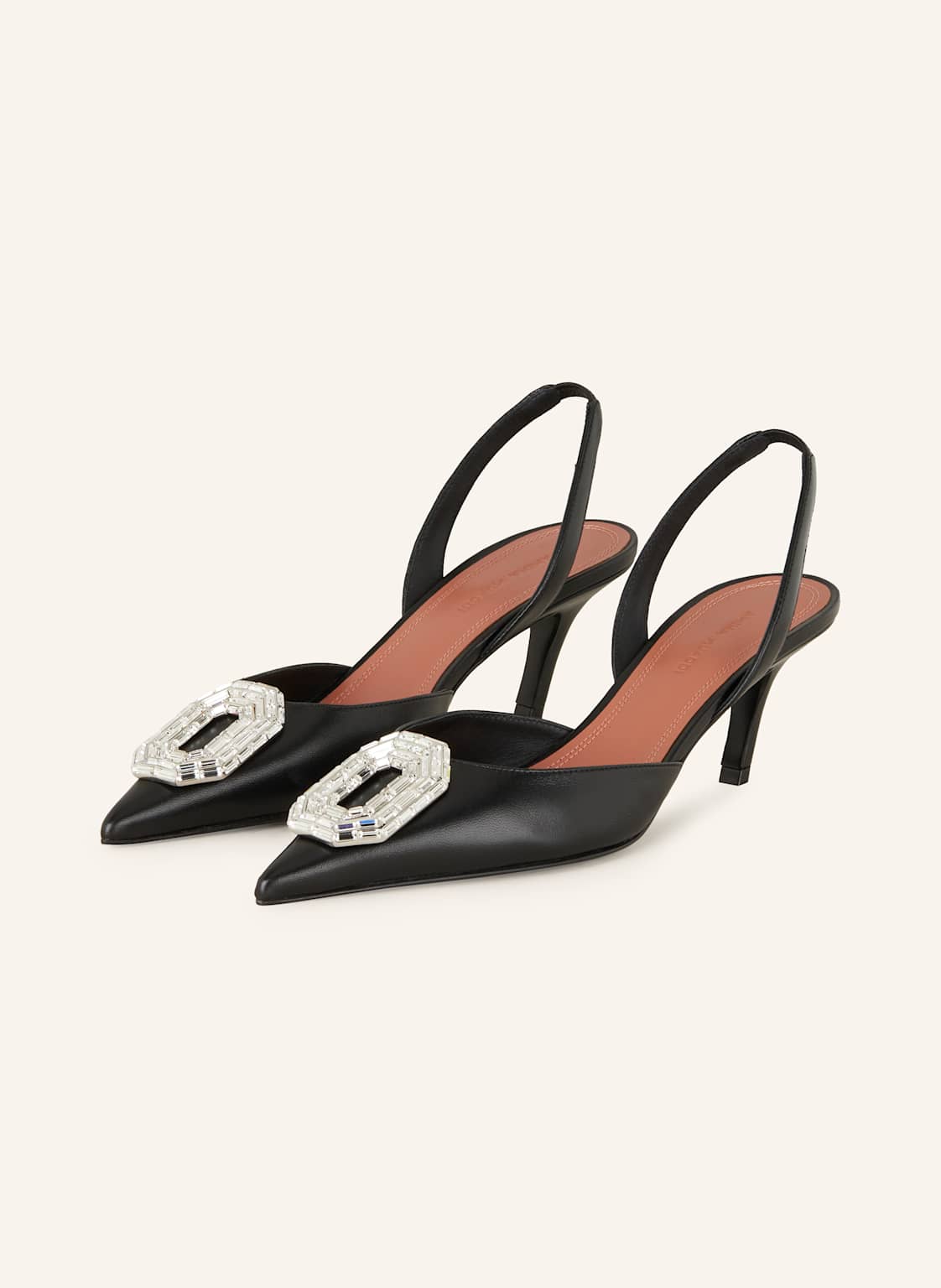 Amina Muaddi Slingpumps Camelia schwarz von AMINA MUADDI