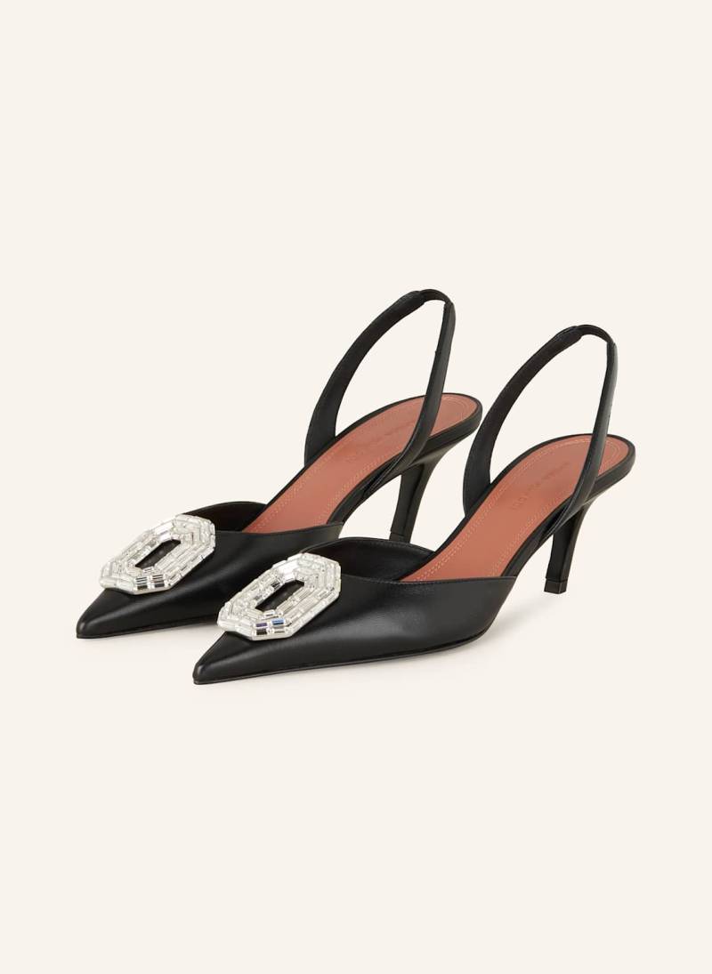Amina Muaddi Slingpumps Camelia schwarz von AMINA MUADDI