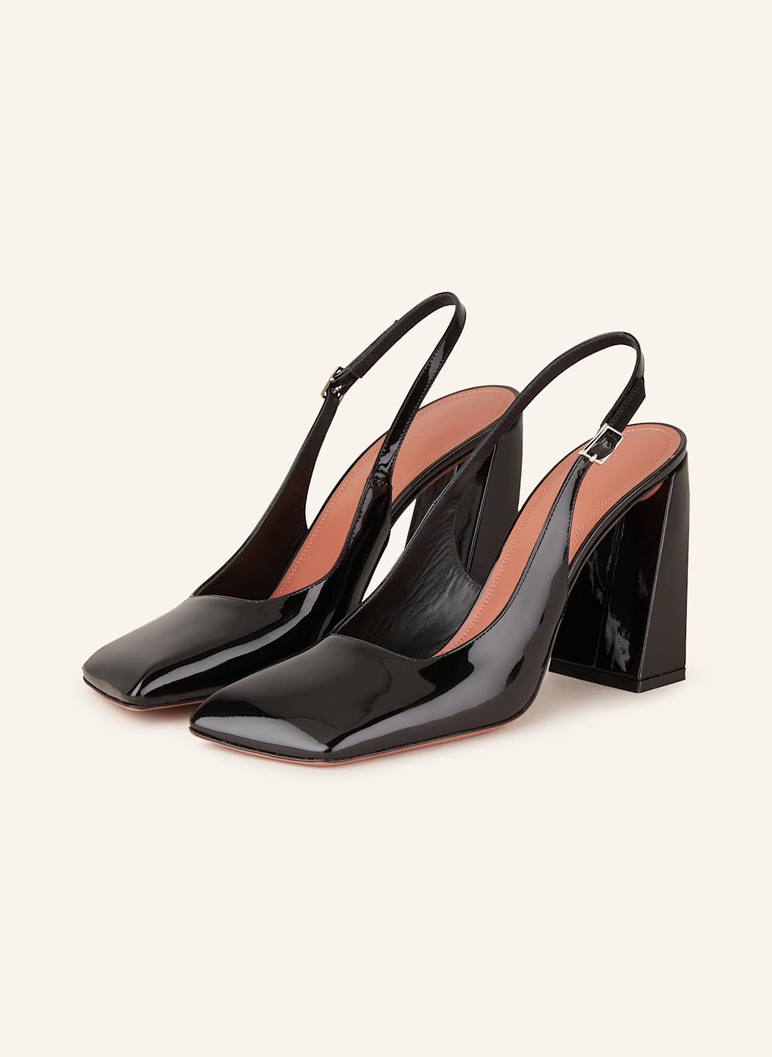 Amina Muaddi Slingpumps Charlotte schwarz von AMINA MUADDI