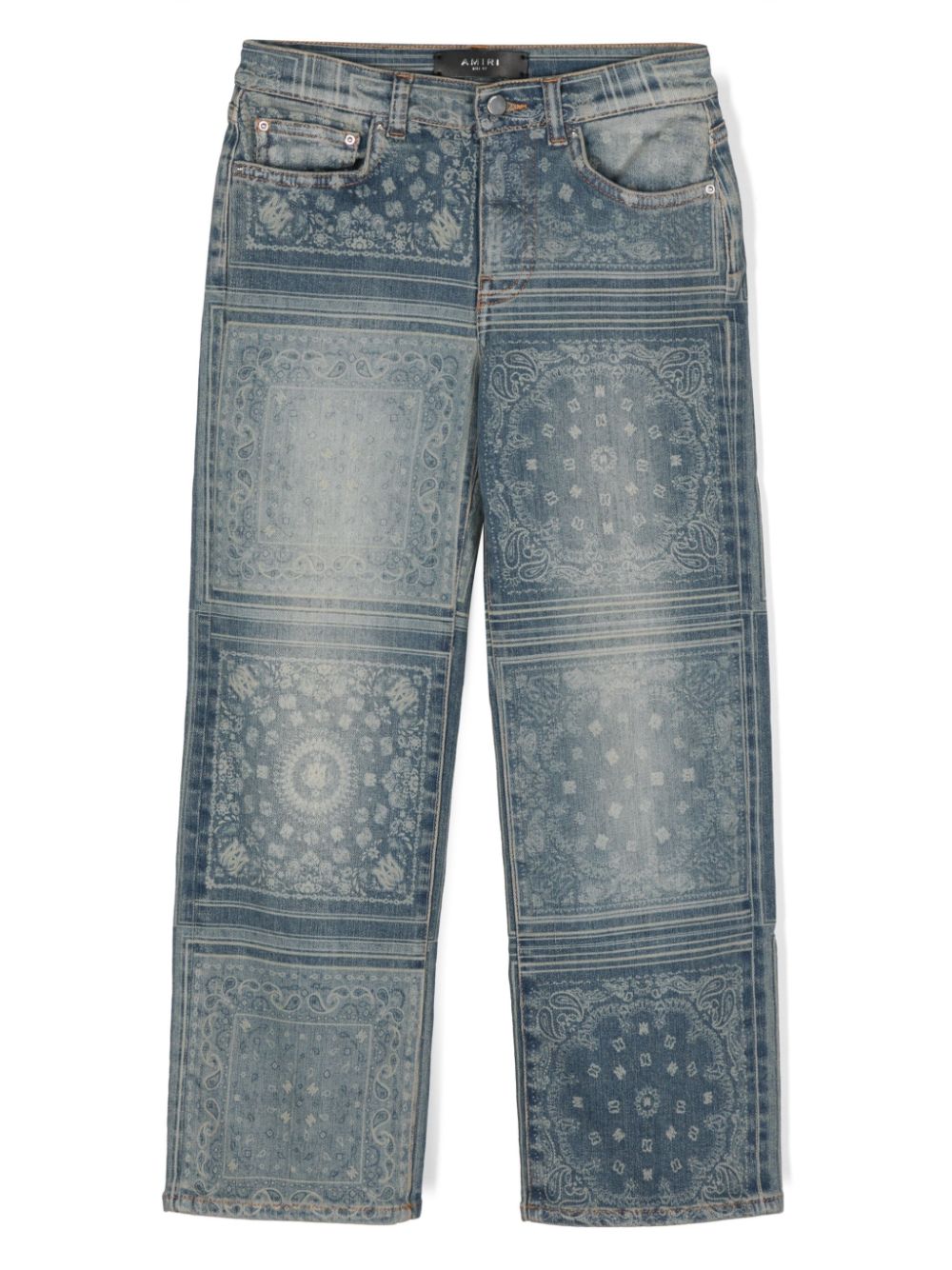 AMIRI KIDS Bandana-print jeans - Blue von AMIRI KIDS