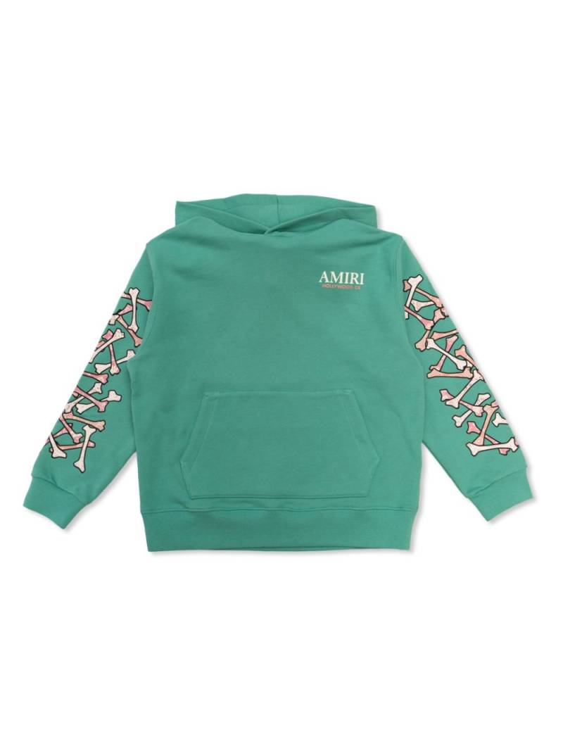 AMIRI KIDS bone-print cotton hoodie - Blue von AMIRI KIDS