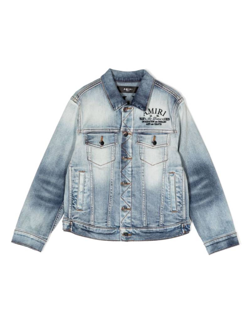 AMIRI KIDS logo-embroidered denim jacket - Blue von AMIRI KIDS