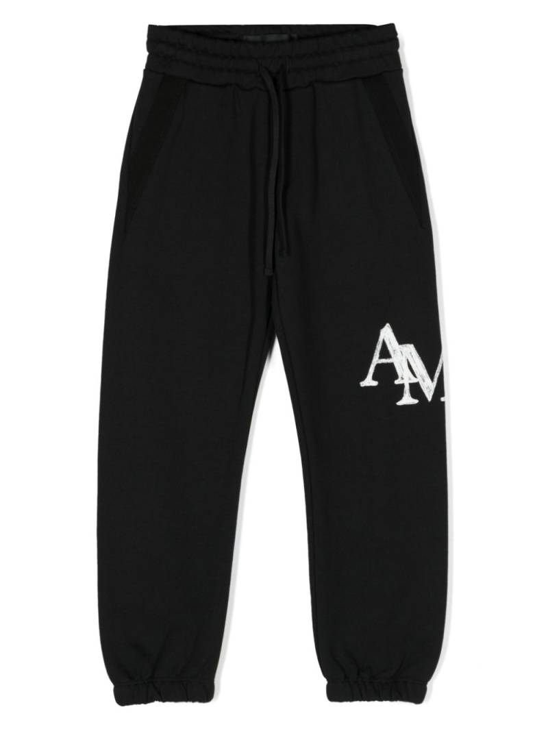 AMIRI KIDS logo-flocked cotton track pants - Black von AMIRI KIDS