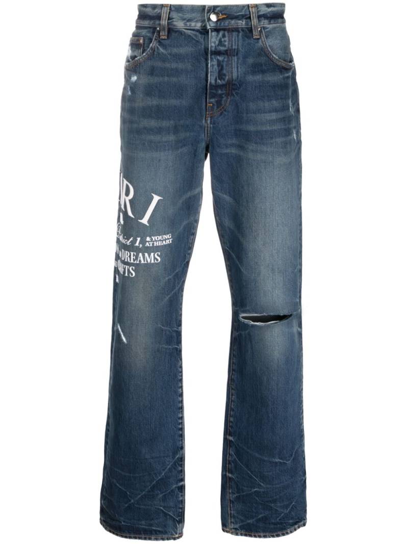 AMIRI Arts District straight-leg jeans - Blue von AMIRI