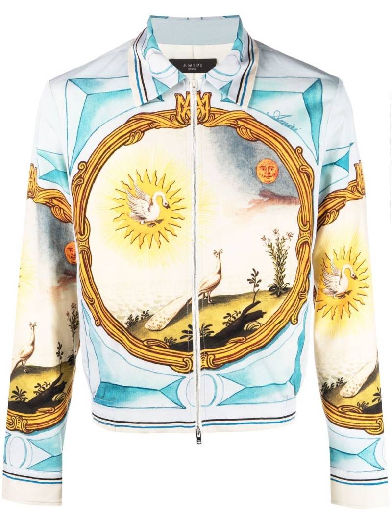 AMIRI Landscape Frame varsity jacket - Blue von AMIRI