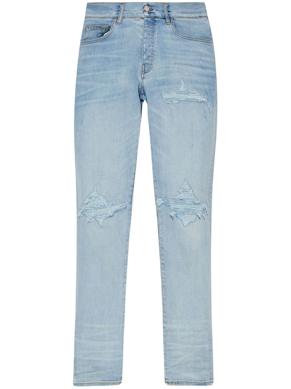 AMIRI MX1 Bandana Jacquard mid-rise slim jeans - Blue von AMIRI