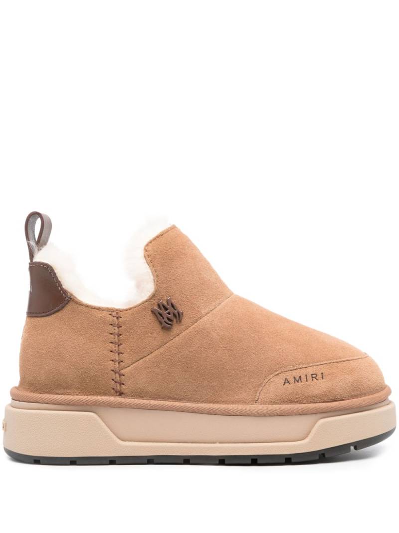 AMIRI Malibu logo-plaque suede boots - Brown von AMIRI