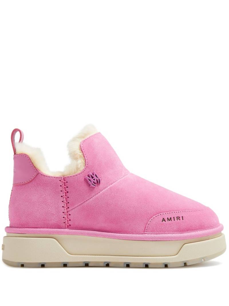 AMIRI Malibu logo-plaque suede boots - Pink von AMIRI