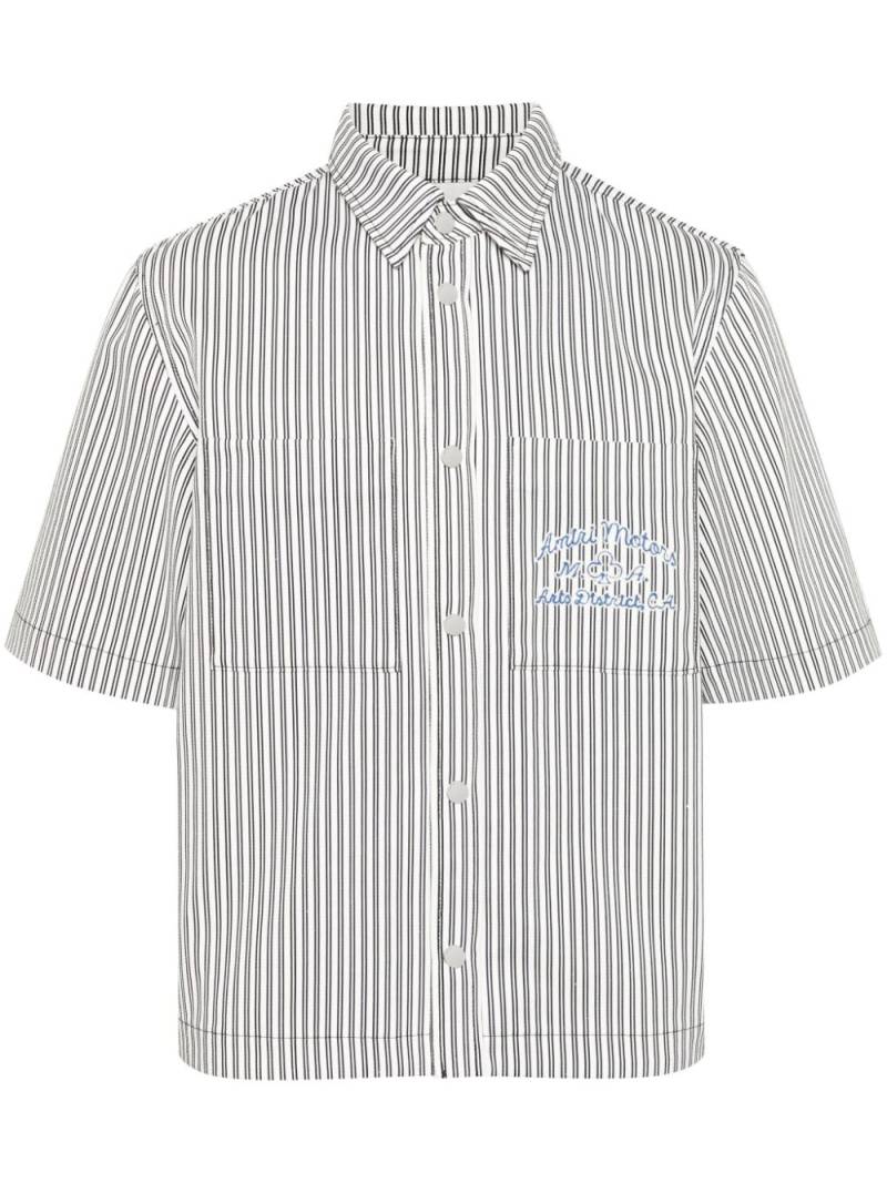 AMIRI Motors striped cotton shirt - Black von AMIRI