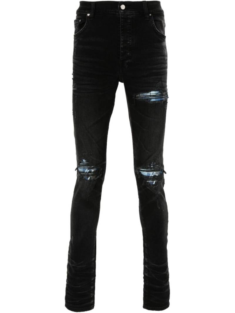 AMIRI Plaid MX1 mid-rise skinny jeans - Black von AMIRI