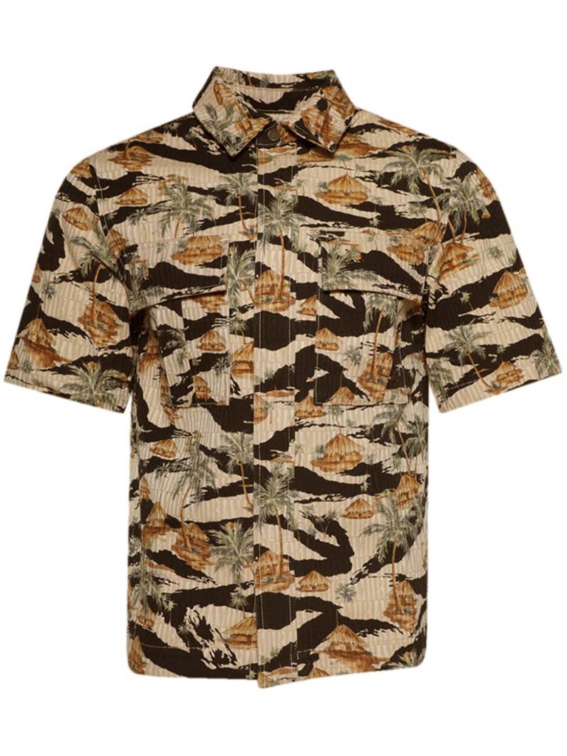 AMIRI Repeat Palm Camp shirt - Brown von AMIRI