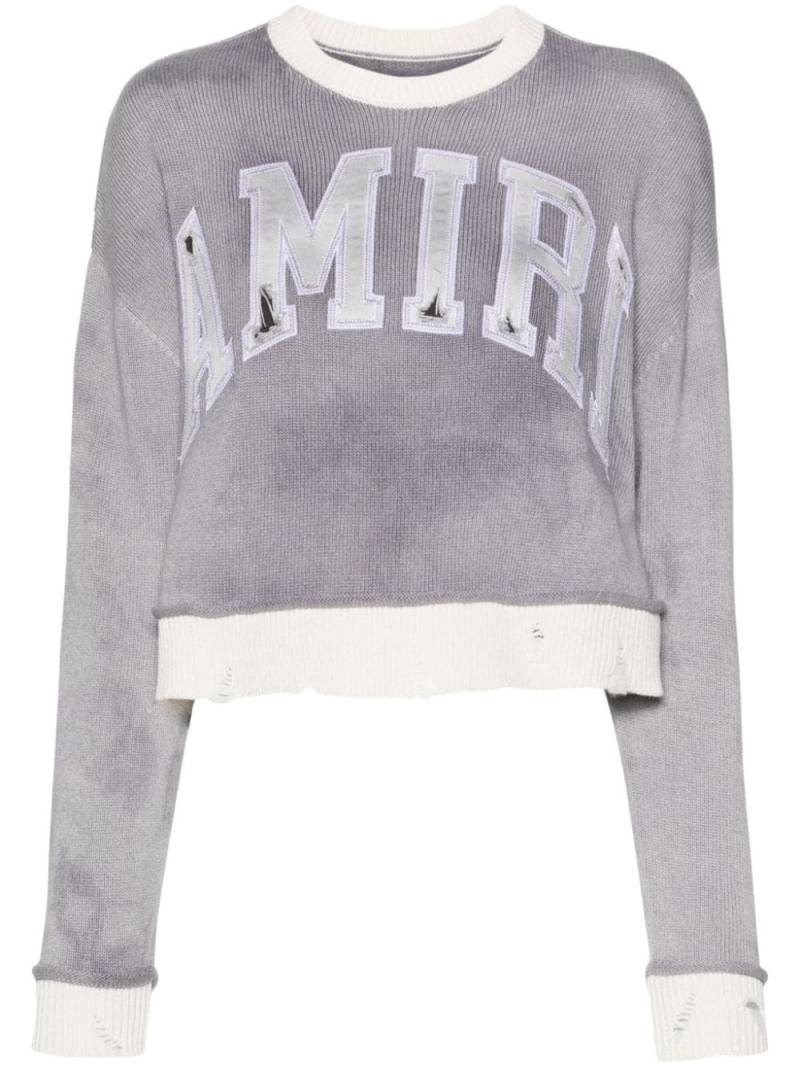 AMIRI Vintage cashmere cropped jumper - Grey von AMIRI