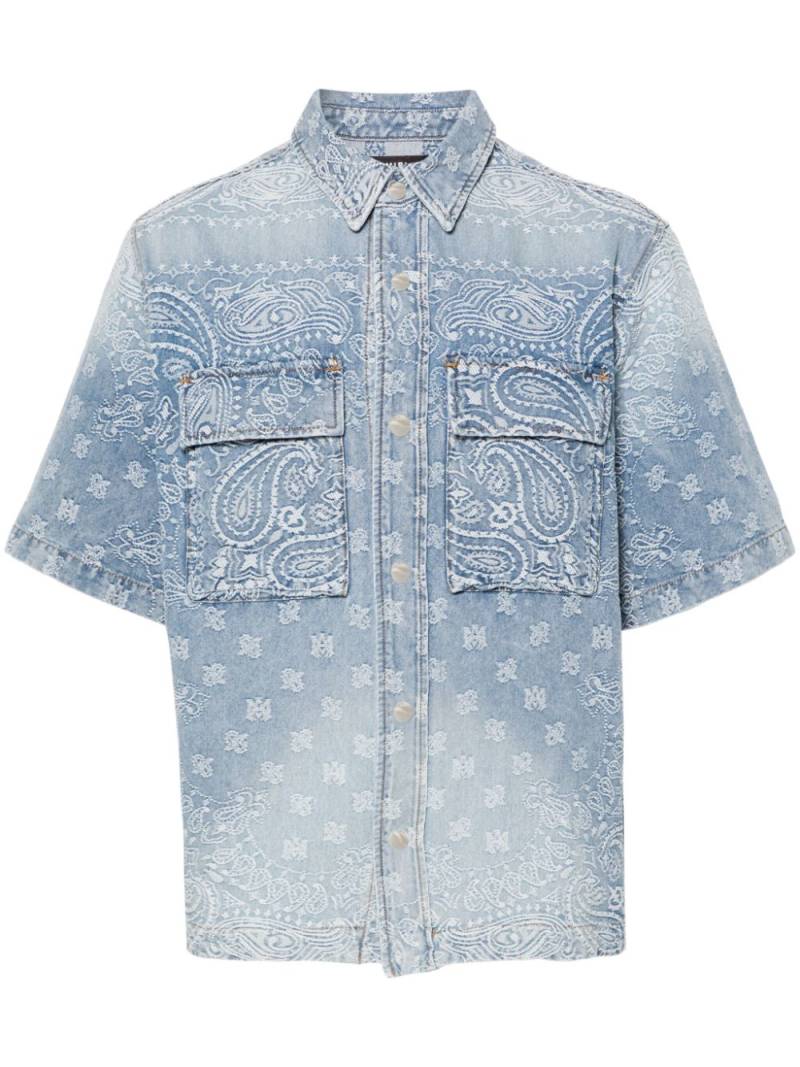 AMIRI bandana-jacquard denim shirt - Blue von AMIRI