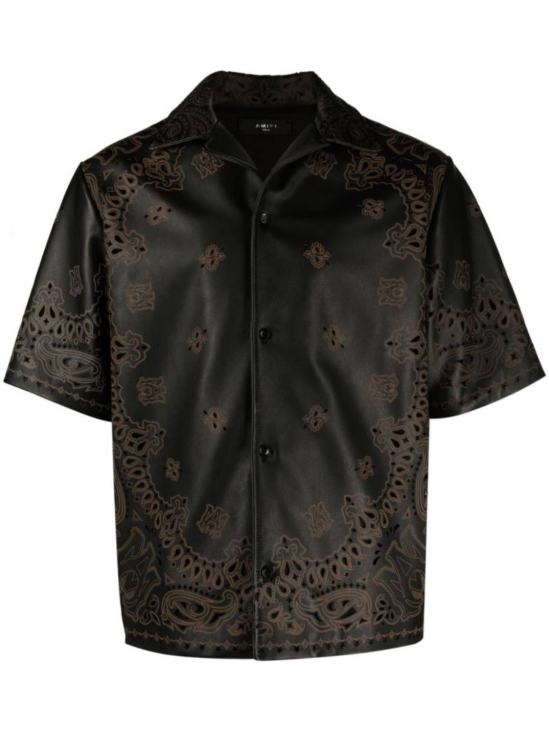 AMIRI bandana leather shirt - Black von AMIRI