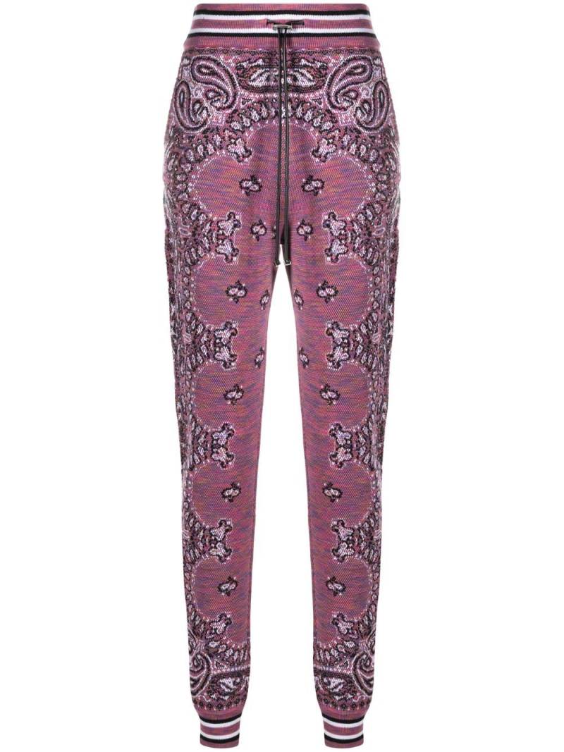 AMIRI bandana-pattern knitted track pants - Purple von AMIRI