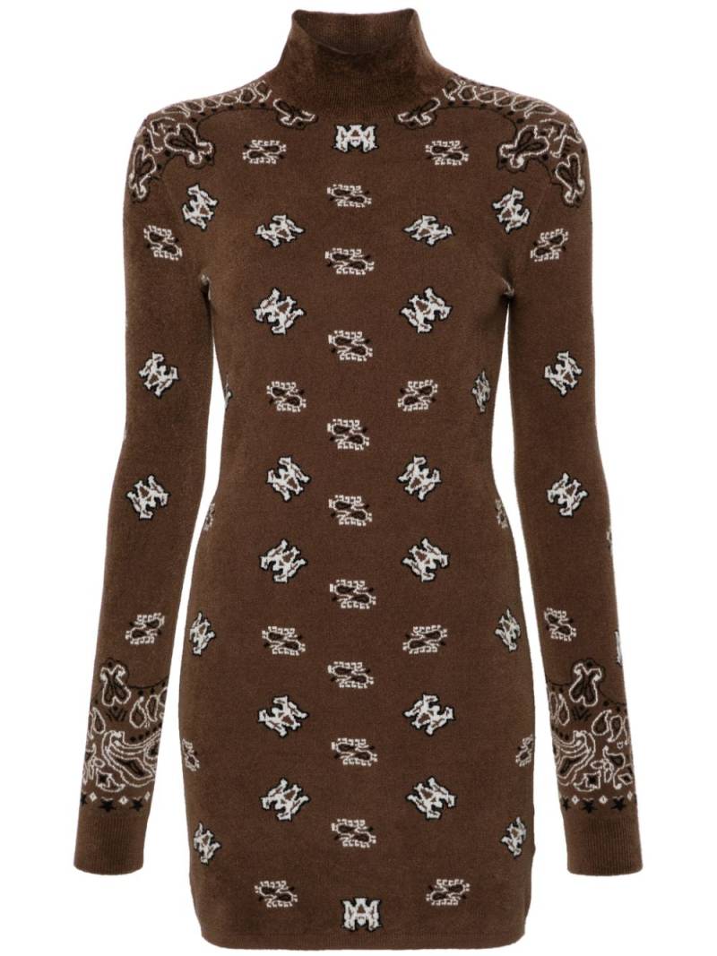 AMIRI bandana-print terry-cloth minidress - Brown von AMIRI