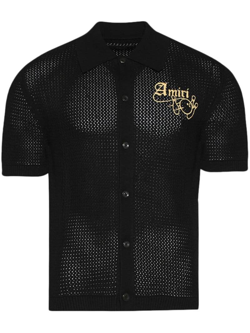 AMIRI bowling crochet polo shirt - Black von AMIRI