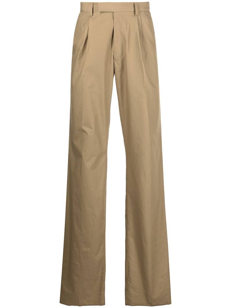 AMIRI box-pleat straight-leg trousers - Brown von AMIRI