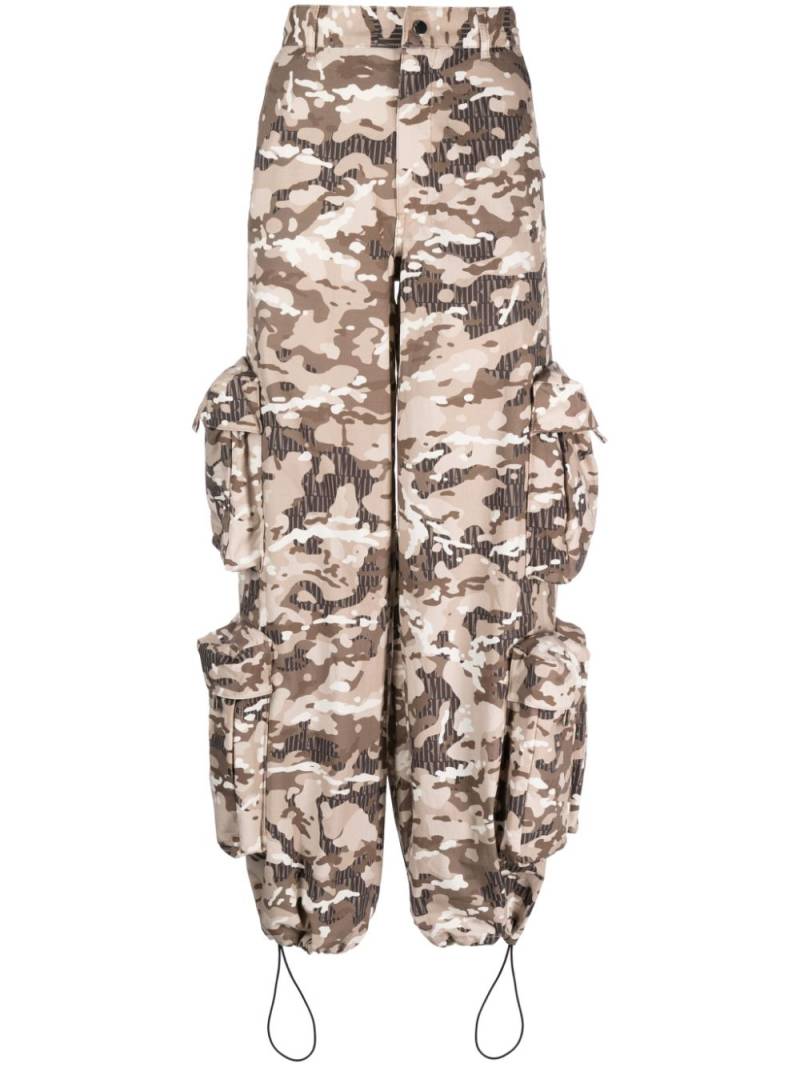 AMIRI camouflage-pattern cotton cargo pants - Neutrals von AMIRI