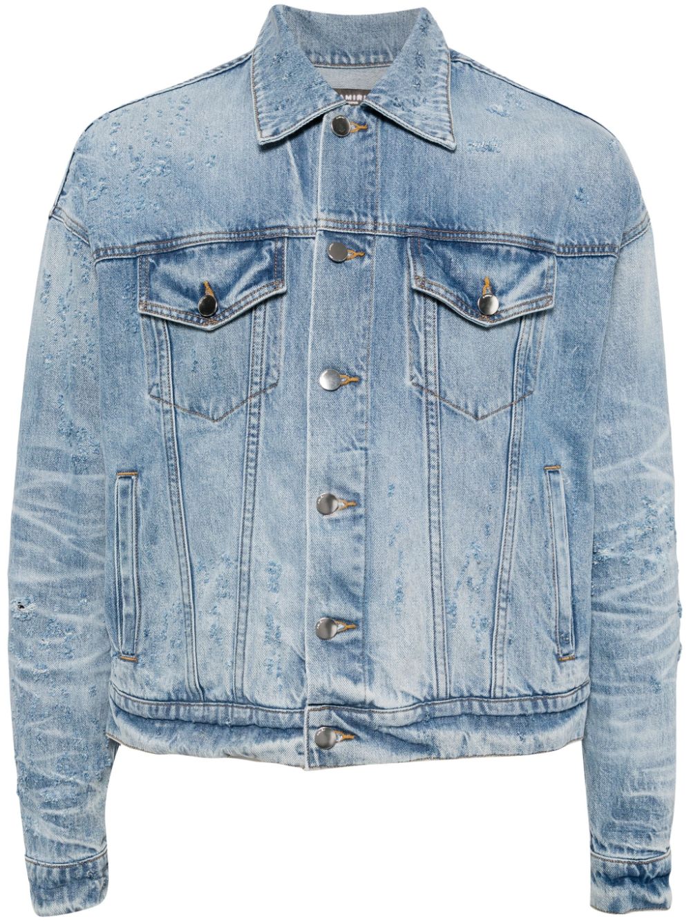 AMIRI cotton blend denim jacket - Blue von AMIRI