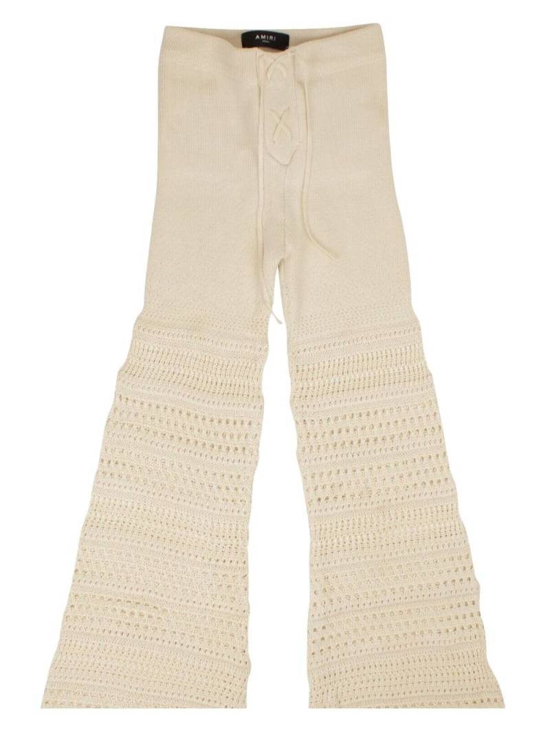 AMIRI crochet flared trousers - Neutrals von AMIRI