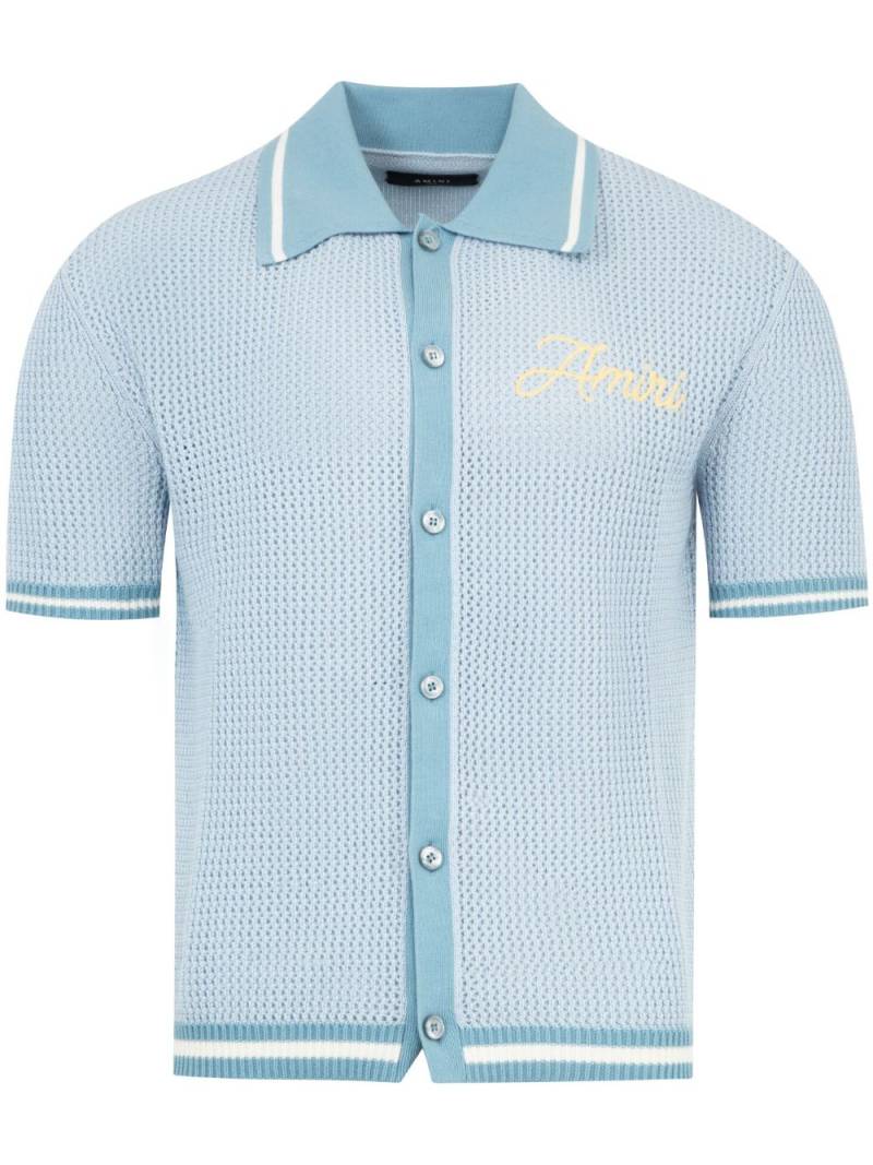 AMIRI crocheted shirt - Blue von AMIRI