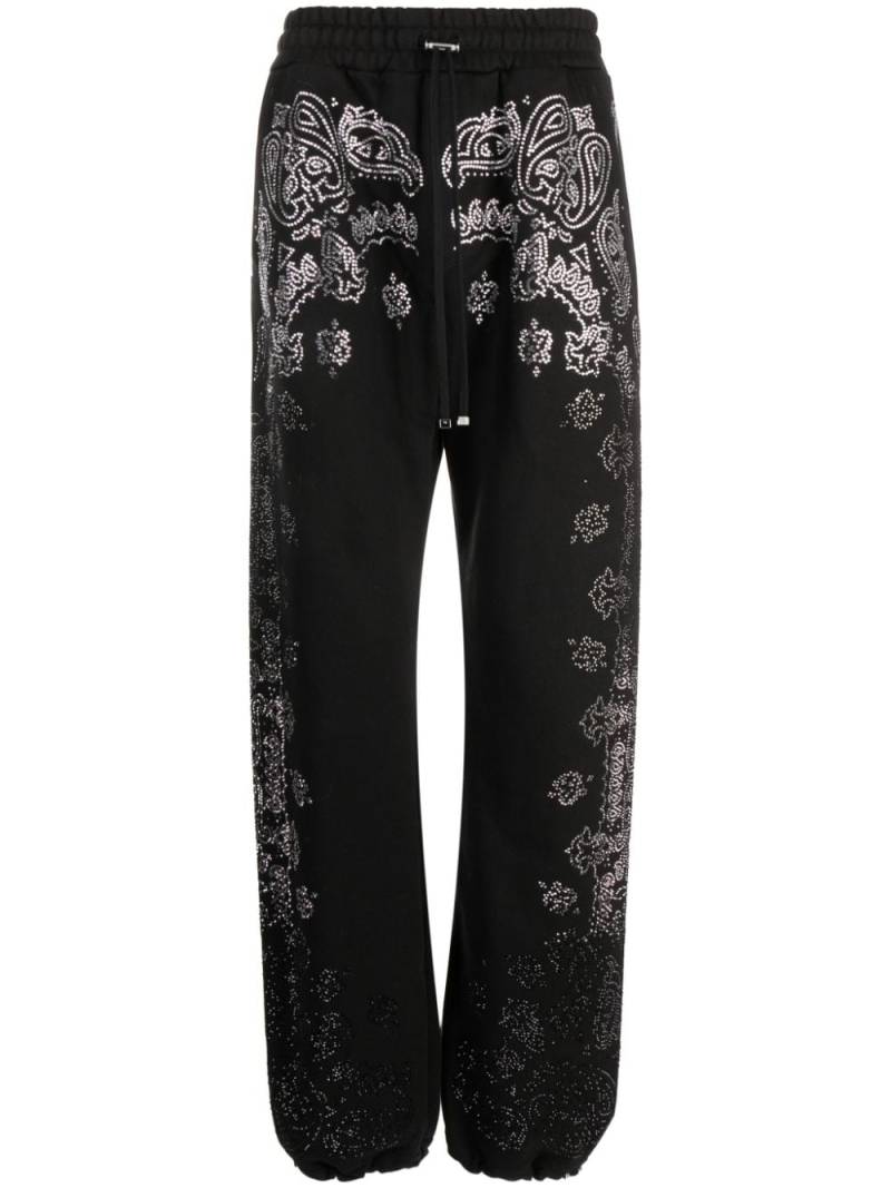 AMIRI crystal-embellished bandana track pants - Black von AMIRI