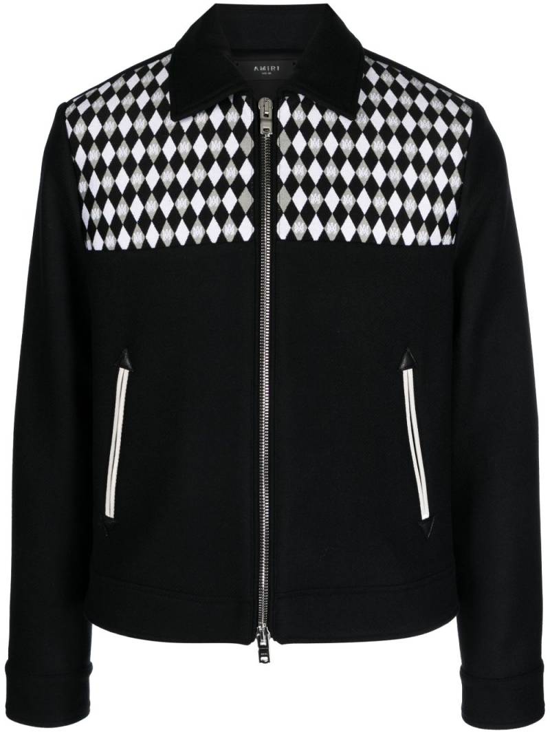 AMIRI diamond-embroidered work jacket - Black von AMIRI