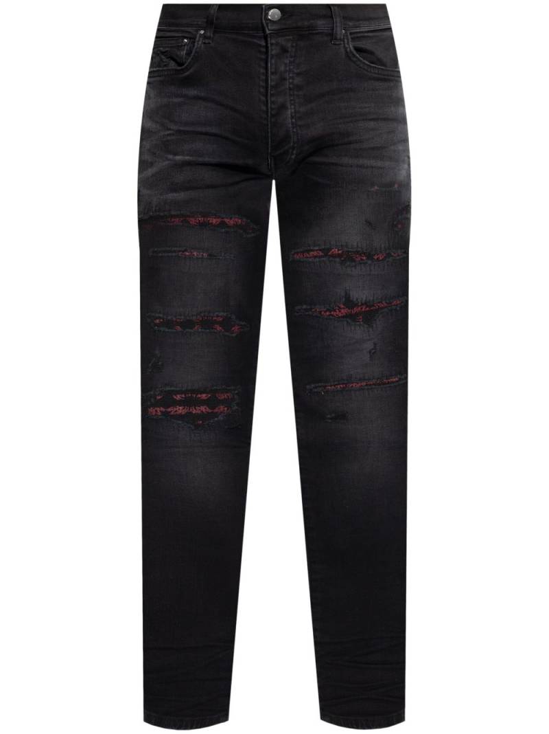 AMIRI distressed bandana-detail jeans - Grey von AMIRI