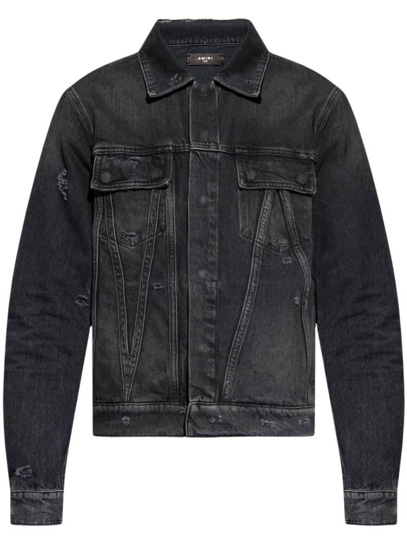 AMIRI distressed-effect denim jacket - Black von AMIRI