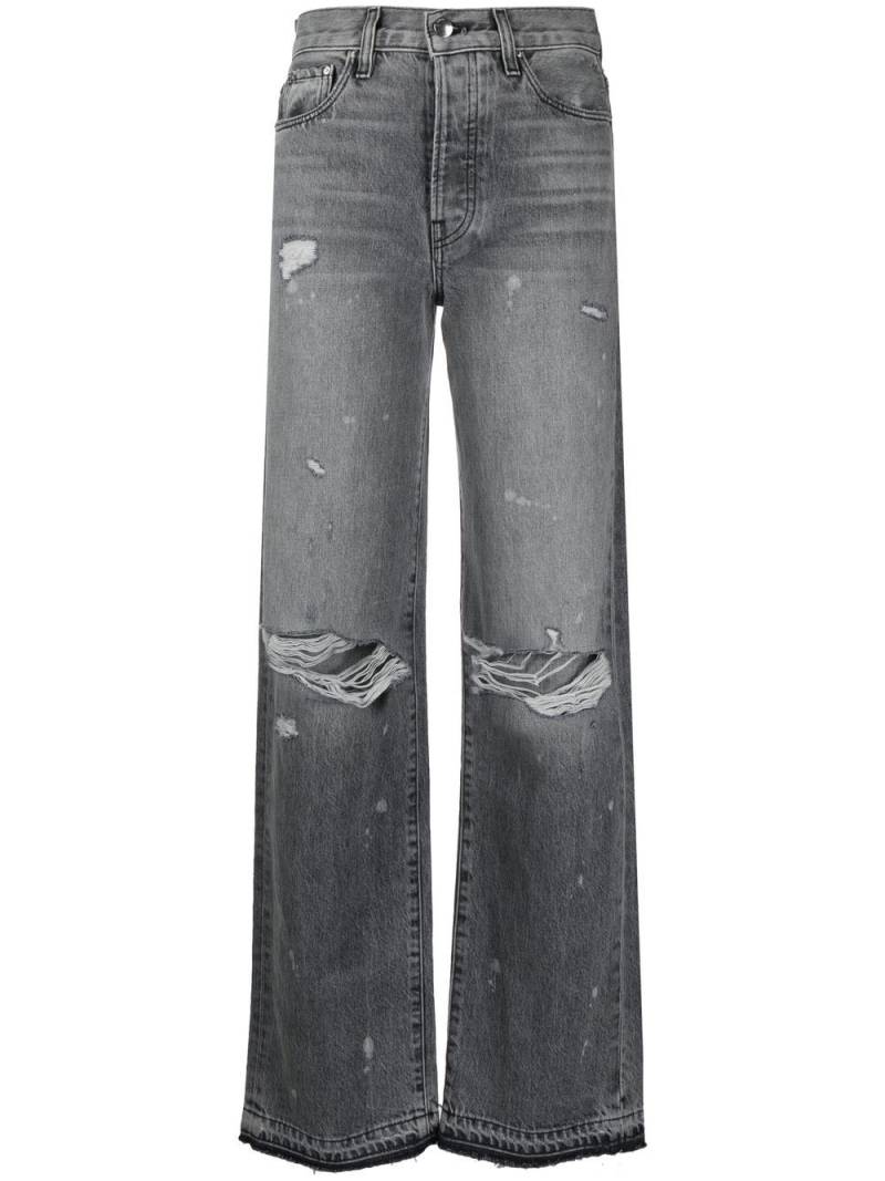 AMIRI distressed straight-leg jeans - Grey von AMIRI