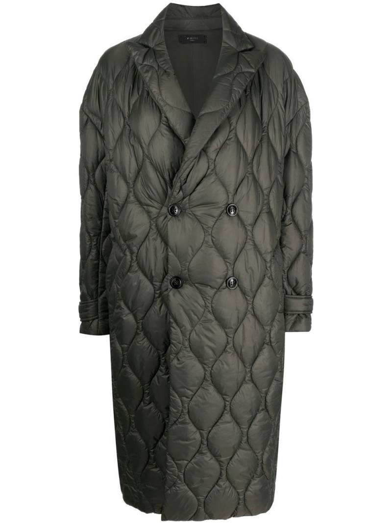 AMIRI double-breasted quilted coat - Green von AMIRI