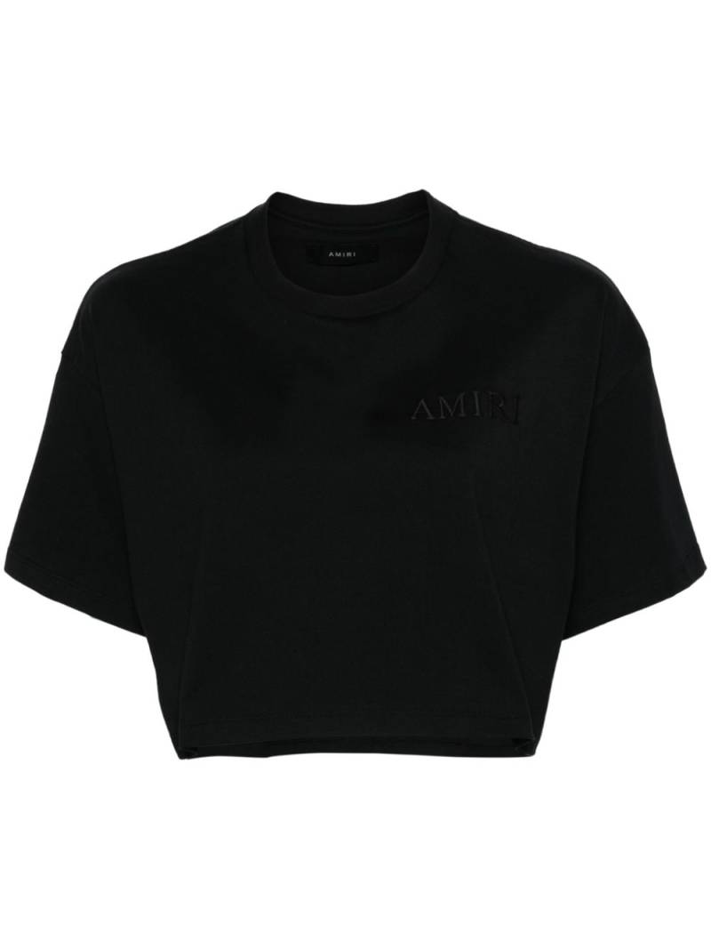 AMIRI embroidered-logo cropped T-shirt - Black von AMIRI