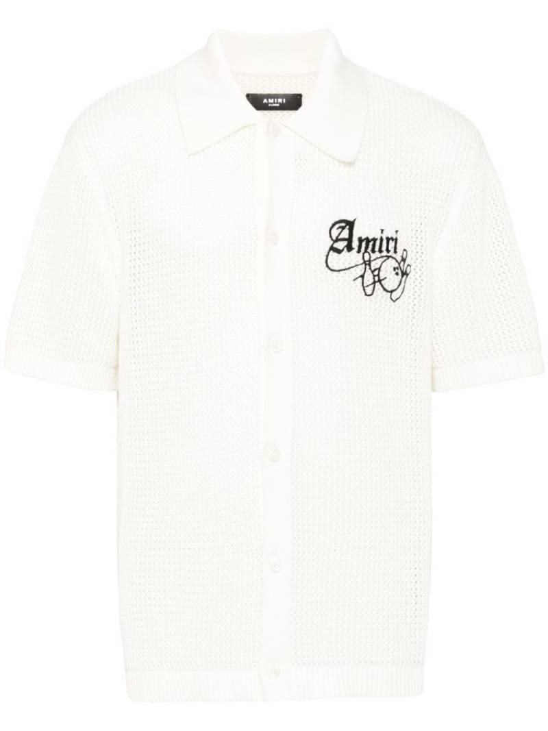 AMIRI bowling crochet polo shirt - Neutrals von AMIRI