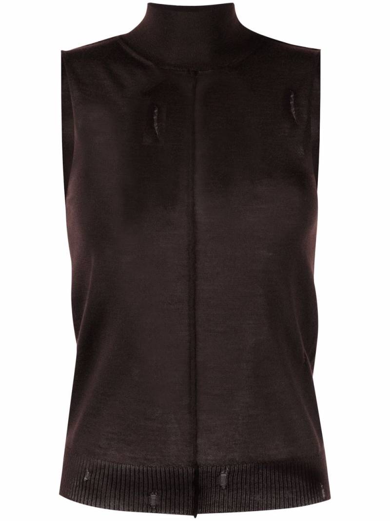 AMIRI high neck cashmere vest - Brown von AMIRI