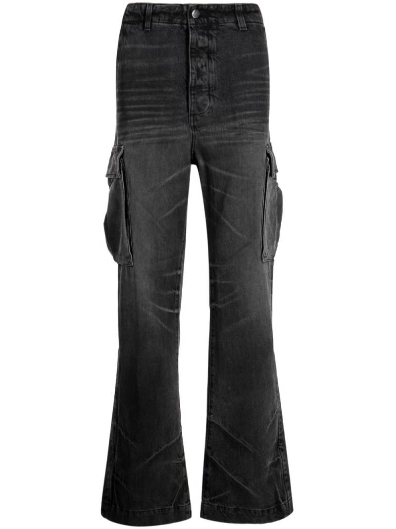 AMIRI high-waisted washed cotton jeans - Black von AMIRI