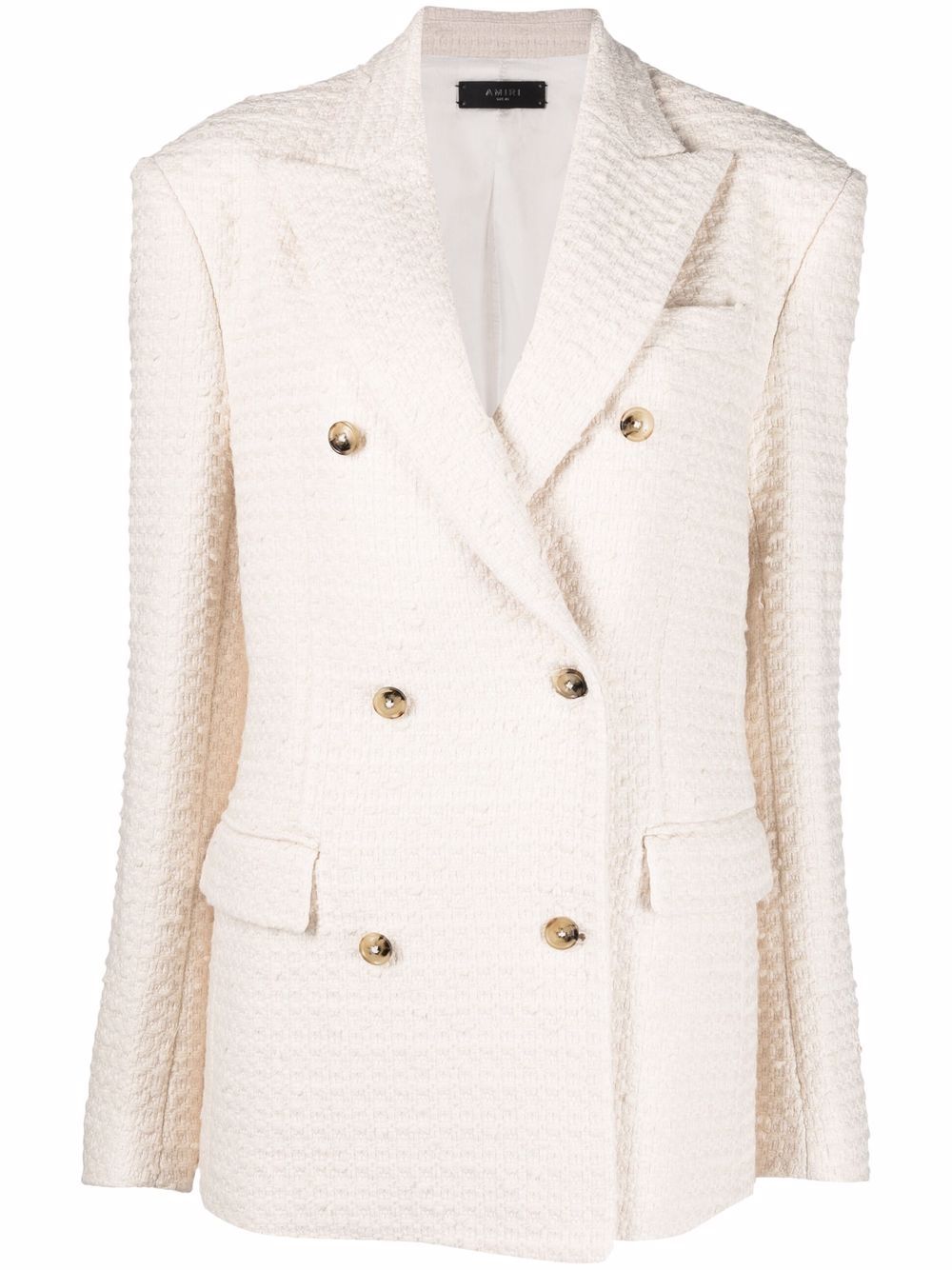 AMIRI knitted double-breasted blazer - Neutrals von AMIRI