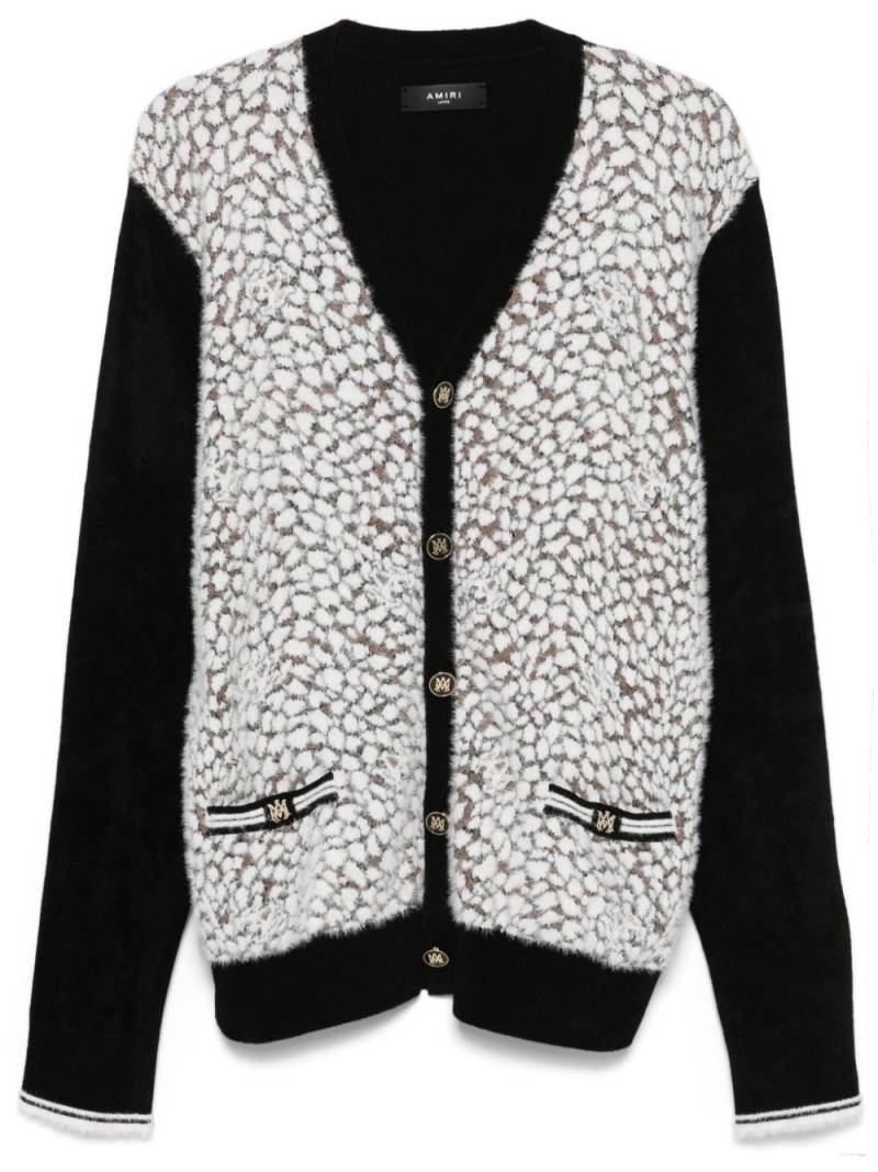 AMIRI leopard-pattern cardigan - Black von AMIRI