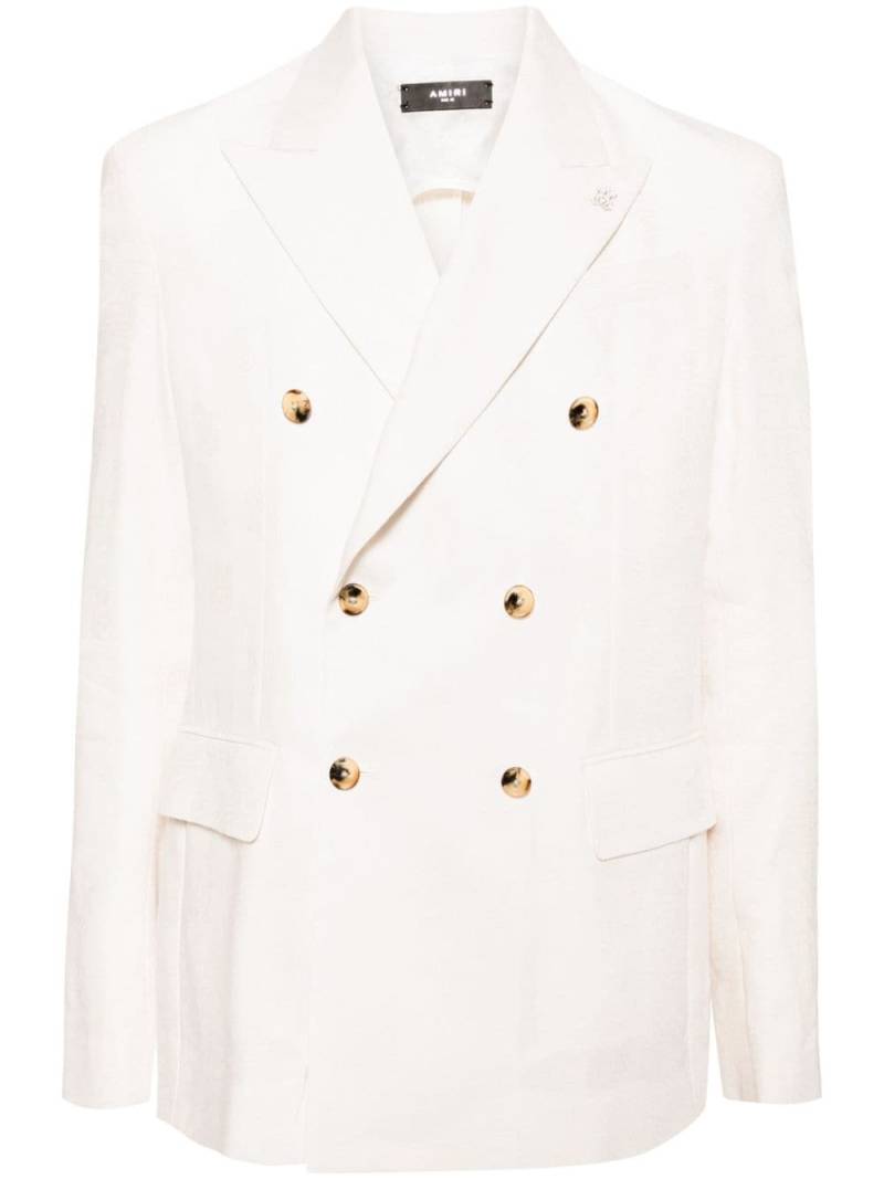 AMIRI linen-cotton blend blazer - Neutrals von AMIRI