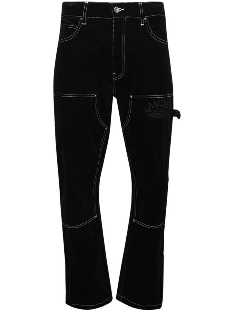 AMIRI logo-embroidered carpenter trousers - Black von AMIRI