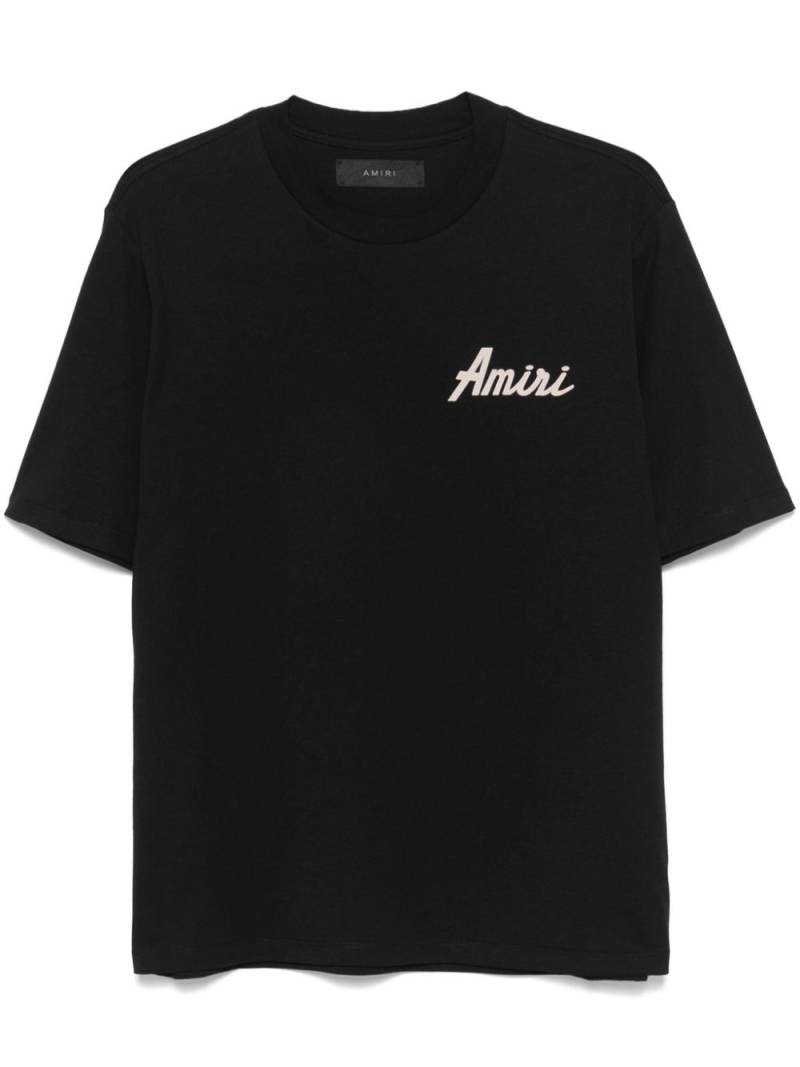 AMIRI logo-flocked T-shirt - Black von AMIRI