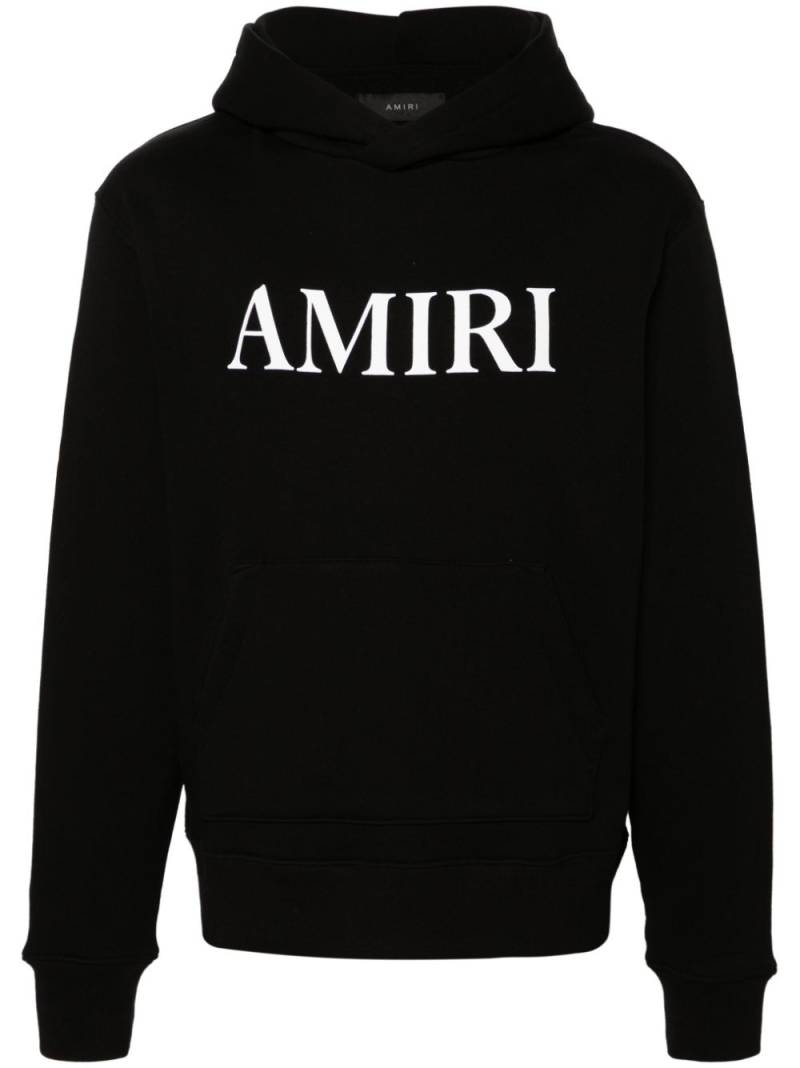 AMIRI logo-lettering cotton hoodie - Black von AMIRI