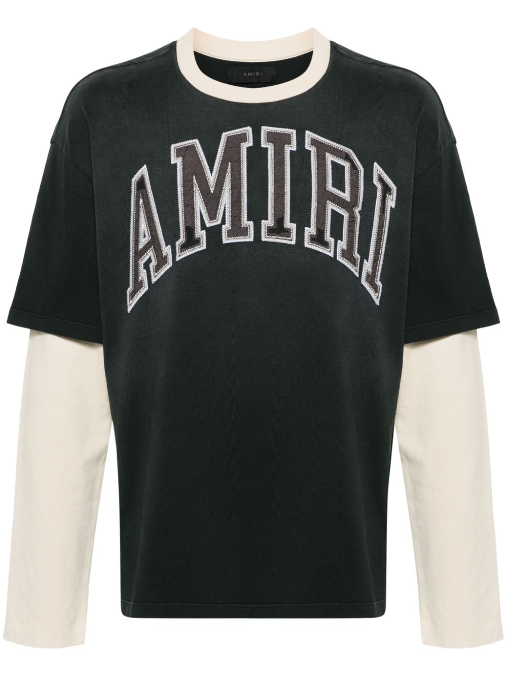 AMIRI logo-patch T-shirt - Black von AMIRI