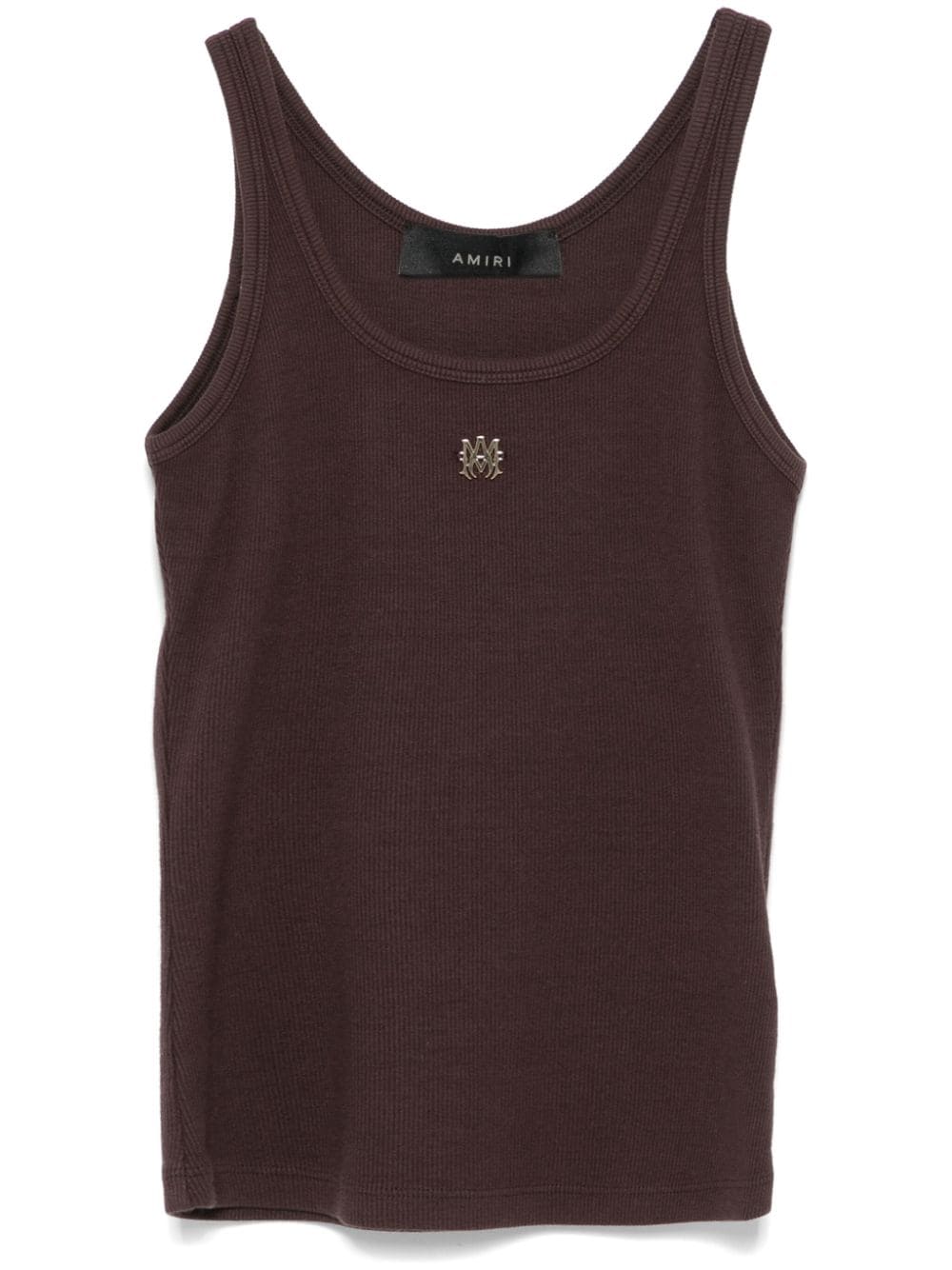 AMIRI logo-plaque tank top - Brown von AMIRI