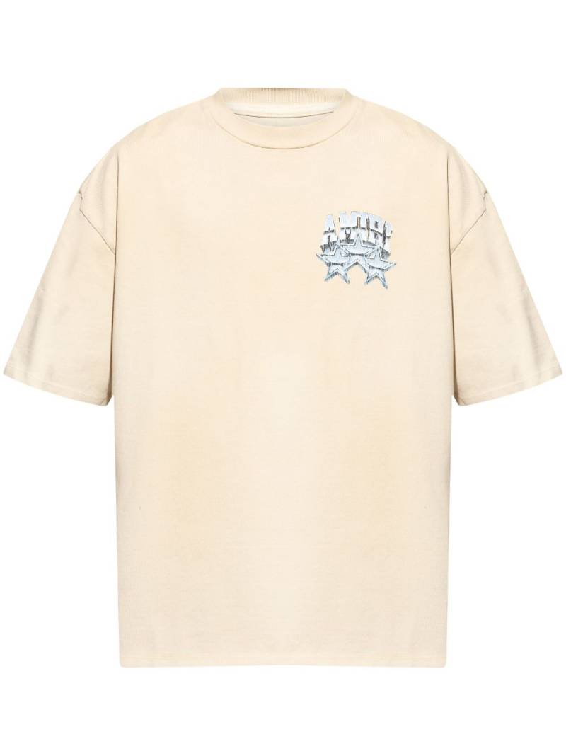 AMIRI logo-print cotton T-shirt - Neutrals von AMIRI