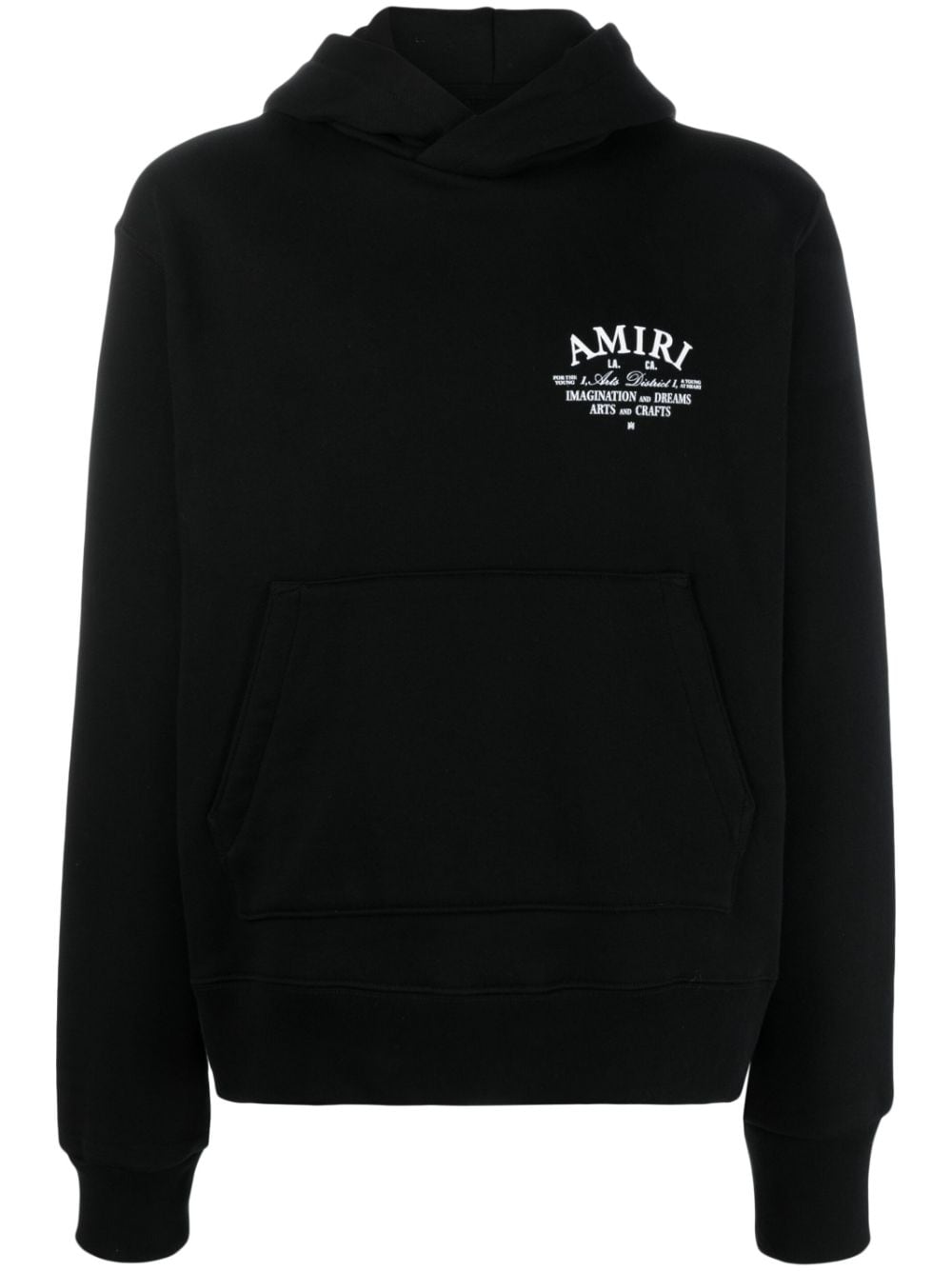 AMIRI logo-print cotton hoodie - Black