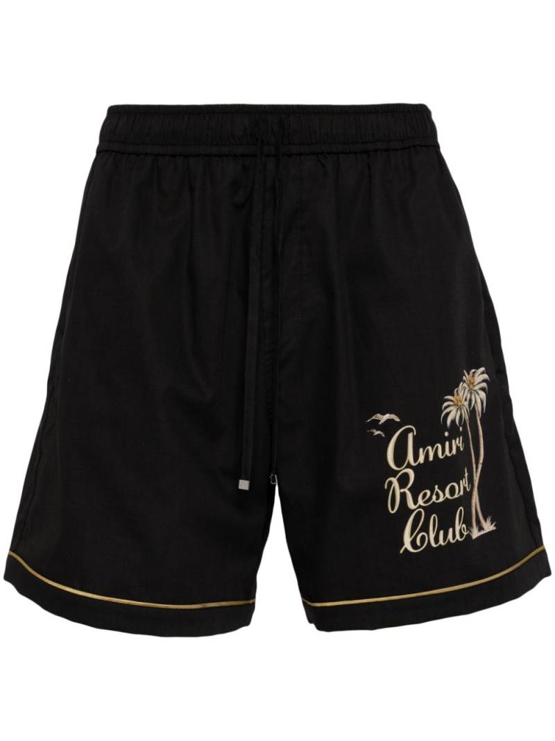 AMIRI logo print cotton shorts - Black von AMIRI